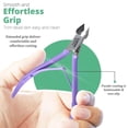 thumbnail image 3 of Professional Cuticle Trimmer Nail Cuticle Cutter Stainless Steel Cuticle Nippers with Sharp Blades of Cuticle Clippers Manicure Tools with Double Spring for Nail Care Pedicure Nail Tools (Purple), 3 of 8