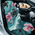thumbnail image 2 of FOR U DESIGNS Turtle Hibiscus Sea Wave Print Automotive Seat Covers Multifunctional Car Towels, Yoga Mat Towel, Washable Universal Fit Seat Protector for Front Seats, 2 of 7
