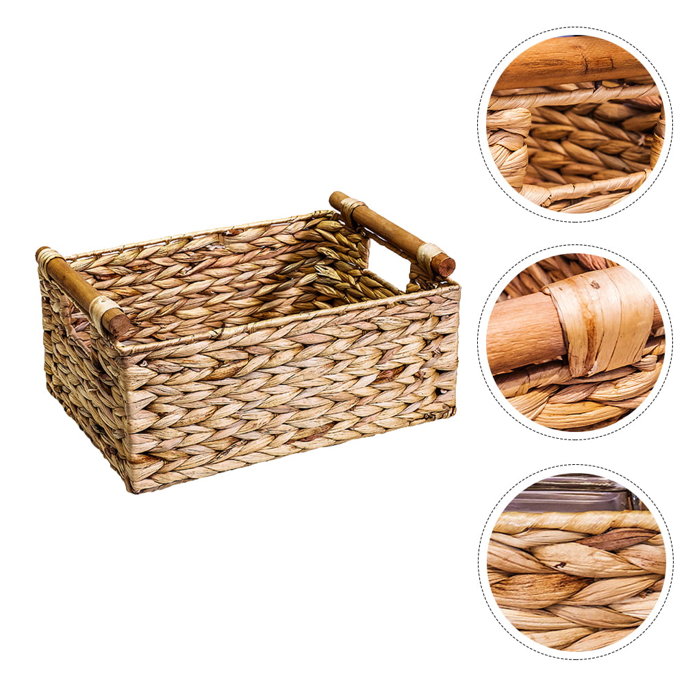 OFFSCH Separate Storage for Kitchen Utensils Basket with Dividers Woven  Shelf Baskets Bathroom Basket Bins Rattan Serving Tray Home Utensil Holder