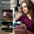 thumbnail image 5 of ELEHOLD Luxury Leather Wallet Case for iPhone 15 Plus with Card Slots Money Pocket Kickstand Function Magnetic Closure Shockproof Anti-Scratch Purse Case for iPhone 15 Plus 6.7",Winered, 5 of 11