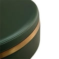 thumbnail image 6 of Maklaine Malachite Green and Gold Vegan Leather Adjustable Stool, 6 of 10