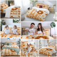 thumbnail image 5 of Thanksgiving Fall 4 Piece Duvet Cover Set Full Size Home Orange Pumpkin Maple Leaf Farm Soft Bedding Set Comforter Cover, 1 Duvet Cover 1 Flat Sheets and 2 Pillowcases, 5 of 9