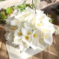 thumbnail image 4 of 5/10 piezas de flores artificiales de cala, tulipanes de tacto real, ramos de flores para boda, novia, hogar, jarrón, decoración, plantas falsas, regalos, 4 of 5