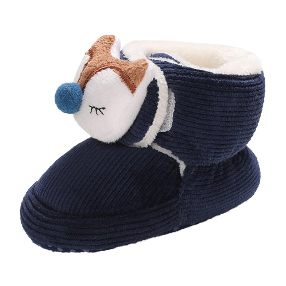 Generic Baby Girls Boys Cotton Booties Newborn Winter Warm Slippers Toddler Non Slip Boots House Socks Warm Baby Shoes