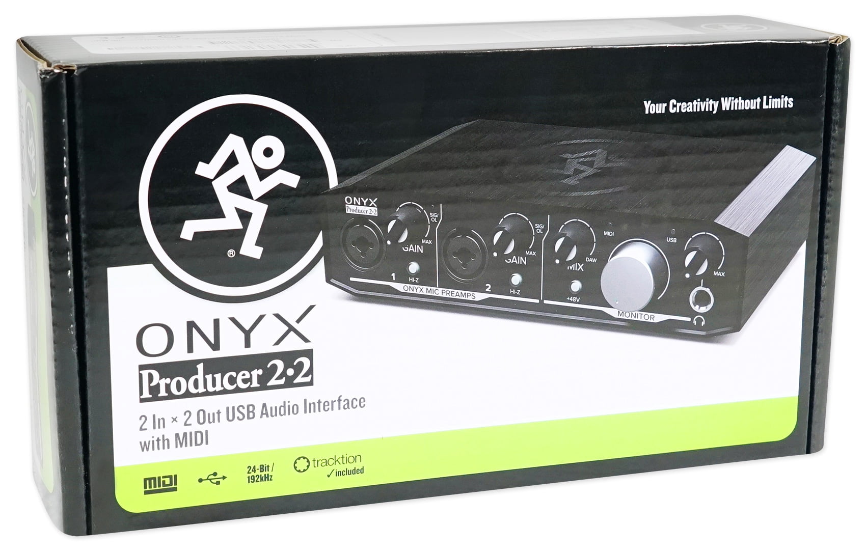 Mackie Onyx Producer 2.2 2x2 USB Audio MIDI Recording Studio Interface + Stand