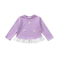 thumbnail image 4 of ATOGUTA Girls Long Sleeve Shirts Casual Long Sleeve T Shirts Kids Crewneck Tops Fashion Tees Size 0-12, Purple, 4 of 6
