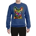 thumbnail image 2 of Cats Are Like Potato Chips Colorful Rainbow Cat Animal Lover Unisex Crewneck Graphic Sweatshirt, Vintage Heather Blue, X-Large, 2 of 3