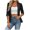Black, variant on Women Casual Cardigan Tops Eyelet Lightweight Summer 3/4 Sleeve Open Front Loose Solid Cardigan, Navy XL