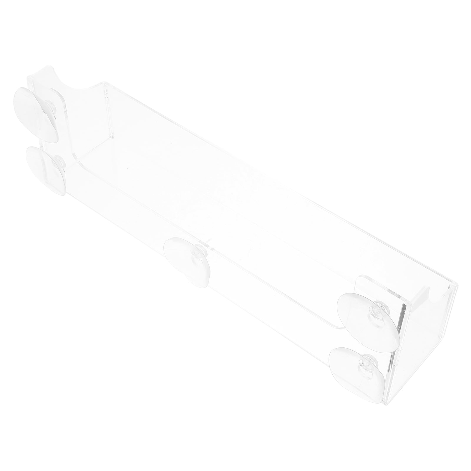 ADDHAT Wall Spice Rack Clear Design Acrylic Shelf Rubber 1Pcs