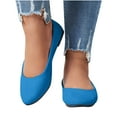 thumbnail image 7 of BLTIBY Women’s Flats Shoes Comfortable Suede Pointed Toe Slip On Casual Ballet Flat Dress Shoes Solid Colour Shallow Mouth Bean Sky Blue 38, 7 of 7
