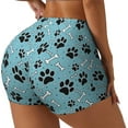 thumbnail image 2 of Naloa Cute Dog Footprints Biker Shorts for Women Seamless Scrunch Short Women’s Yoga Shorts for Gym Running Sport Shorts - XX-Large, 2 of 9