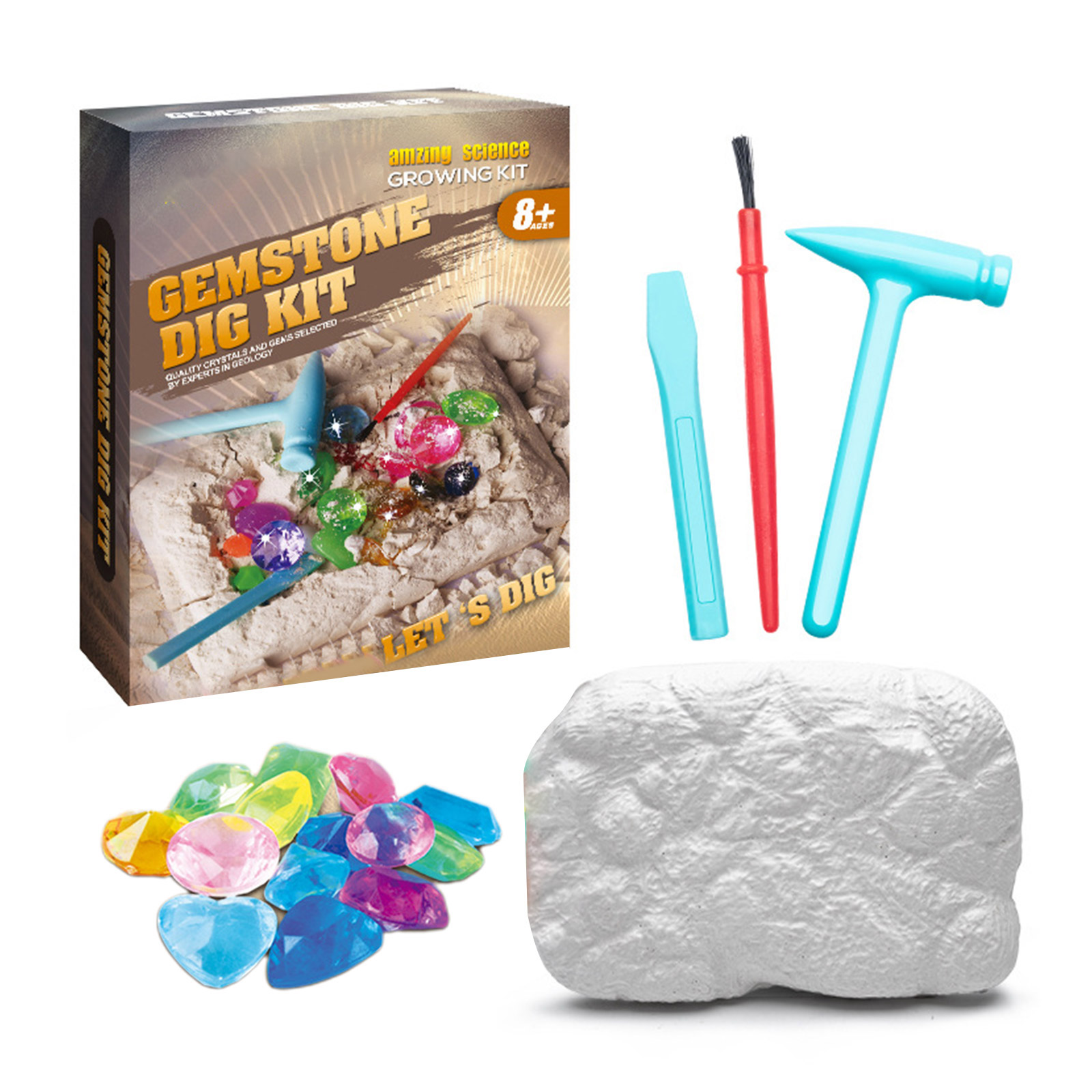 Science Dig Toy Gems Dig Kit Archaeological Excavation Gemstone