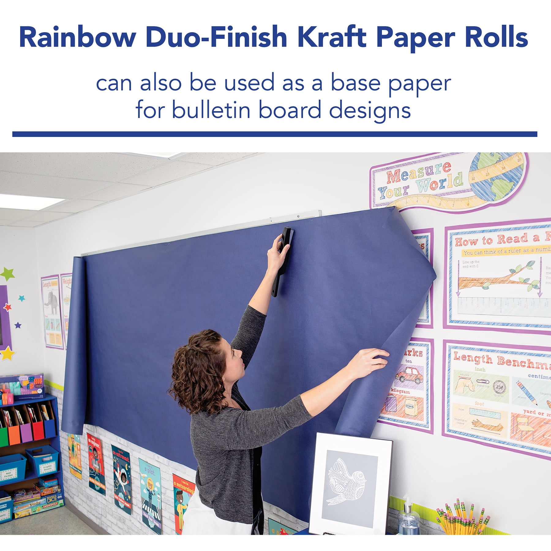 Rainbow Colored Kraft, 48" x 200' Roll, Purple, 40 lb.
