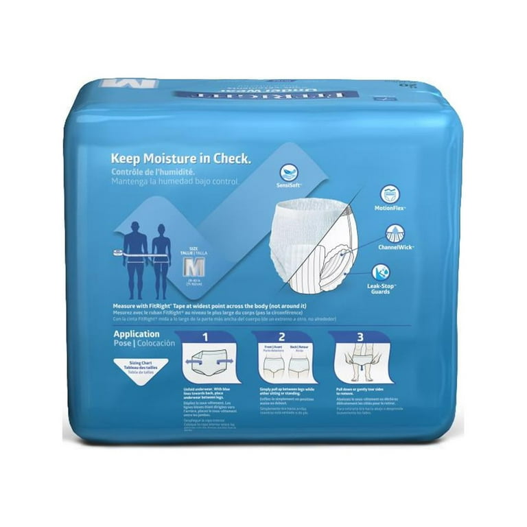 Bag of Medline FitRight Ultra Protective Underwear Medium FIT23005