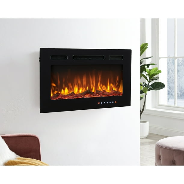 Alice 30" Electric Fireplace Inserts Recessed, Wall Mounted Fireplace