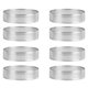 thumbnail image 1 of 8 piezas de aro para tarta de acero inoxidable, resistente al calor, perforado, redondo, doble enrollado, molde de metal de 10 cm, 1 of 7