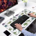 thumbnail image 2 of Long Mouse Pads for Desk,White Cartoon Dinosaurs Names Pattern Desk Mats on Top Of Desks, Desk Mouse Pad Extra Large with 3mm Non-Slip Base and Stitched Edge for Gaming,Office,Work,Home 31.5"x15.7", 2 of 6