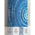 thumbnail image 6 of Blue Tie Dye Art Sheer Curtains 63 Inches Long 2 Panels Abstract Watercolor Dyeing Light Filtering Semi Sheer Window Curtains Drapes for Bedroom Living Room 52"x63", 6 of 7