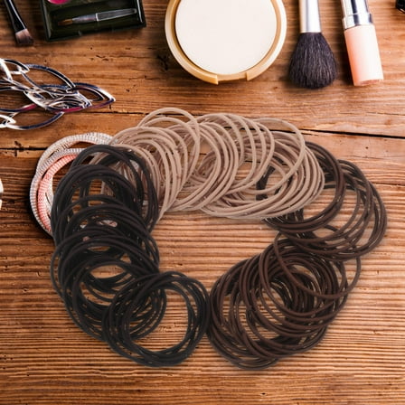 Masteelf 100pcs Seamless Thin Hair Elastics For Kids Soft And Comfortable Hair Ties Versatile Hair Accessories Small Hair Ties For Girls