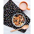 thumbnail image 3 of Colorful Polka Dot Kitchen Dish Towels for Drying Dishes Set of 3, Modern Minimalist Geometric Black Waffle Weave Microfiber Hand Tea Bathroom Towels Quick Dry & Absorbent Towel 12x12, 3 of 7