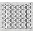 thumbnail image 1 of Grey Decor Tapestry, Triangles with Parallel Lines in Dark and Light Retro Minimalist Pattern Artwork, Wall Hanging for Bedroom Living Room Dorm Decor, 60W X 40L Inches, Ash Shadow, by Ambesonne, 1 of 2