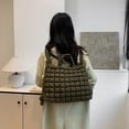 thumbnail image 3 of Bolso Hombro Acolchado Plisado Burbujas Popular Mochila Escolar Acolchada Gran Capacidad para Estudiantes F () Verde, 3 of 9