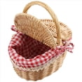 thumbnail image 2 of Cesta de Picnic Mimbre Estilo Campestre con Tapa, Asa y Forros para Picnics, Fiestas Barbacoas, 2 of 9