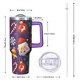 thumbnail image 2 of 40oz Holiday Tumbler with Lid and Straw Double Wall Stainless Steel Cup Christmas Gifts for Women Men, 2 of 4