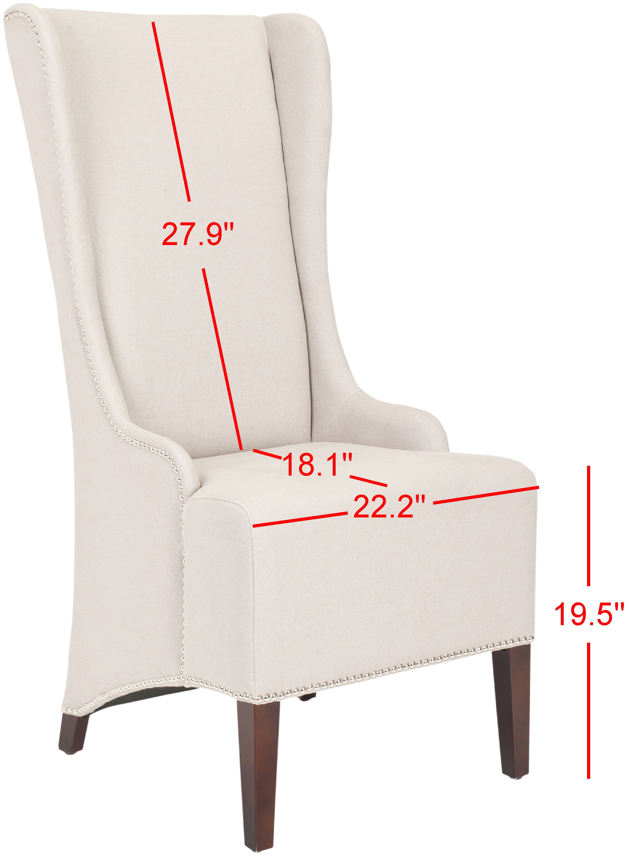 SAFAVIEH Becall Transitional Linen Solid Dining Parsons Chair, Taupe