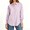 Hot Pink, variant on Women's Long Sleeve Button Down Shirts, Women's Striped Dressy Shirt with Ruffled Cuffs, Women's Blue,Size S-3XL