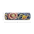 thumbnail image 3 of FBTS Prime 2 Pcs 20x6 inch Round Navy Blue Paisley Indoor Outdoor Bolster Pillows with Inserts, 3 of 7