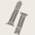 thumbnail image 3 of Double Chain Link Band for Apple-compatible Watch Stainless Steel Metal Chain Style Replacement Watch Strap, 3 of 5