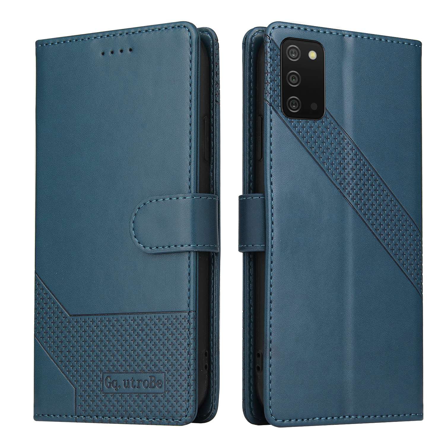 YATWIN Sturdy Soft to Touch Samsung Galaxy A03s Case Samsung A03s Flip Wallet Leather Magnetic Clasp Case with Card Slot and Shockproof Function Kickstand Phone Cover for Samsung A03s Blue