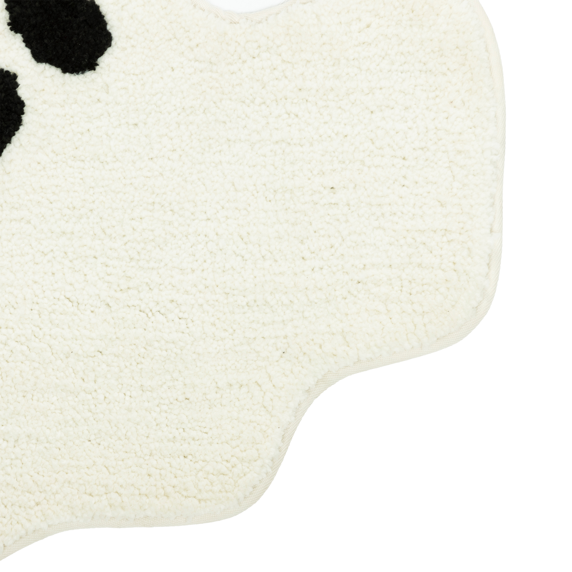 Way to Celebrate! White/Black Ghost Shaped Bath Rug, 17" x 24"