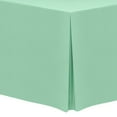 thumbnail image 1 of Ultimate Textile (3 Pack) 8 ft. Fitted Polyester Tablecloth - for 30 x 96-Inch Banquet and Folding Rectangular Tables - 36"H, Mint Light Green, 1 of 3