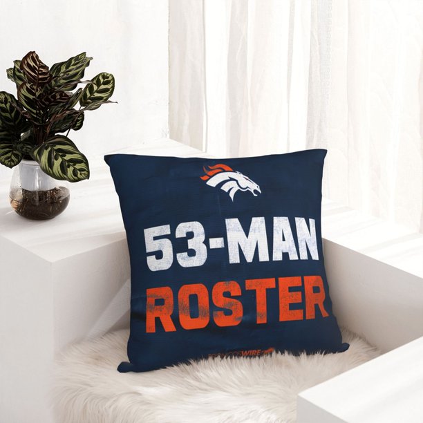 Funda de almohada decorativa universal de felpa con diseño de Broncos Four Seasons, funda de almohada cuadrada, funda de almohada para coche adecuada para cama, sofá, sala de estar, regalo unisex