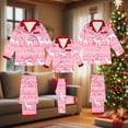 thumbnail image 4 of Zwiiyzr Family Christmas Pajamas Matching Sets for Dad Men Christmas Fashion Lattice Print Long Sleeved Jumpsuit Family Parent-Child Wear Pink-Dad, 4 of 6