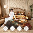 thumbnail image 4 of Erosebridal Fall Window Queen Comforter Set 3 Pieces,Cozy Autumn Comforter Sets Queen,Gold,Reversible,1 Comforter and 2 Pillowcases, 4 of 6