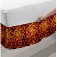 thumbnail image 2 of Abstract Bed Skirt, Surreal Floral Pattern with Swirls Curves Foliage Design with Warm Colors, Elastic Bedskirt Dust Ruffle Wrap Around for Bedding Decor, 4 Sizes, Yellow Orange Black, by Ambesonne, 2 of 2