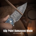 thumbnail image 3 of CIVIVI Pentad Pocket Knife Folding Knife with 3.48" Damascus Blade Blue and White Vortex Micarta Handle C24068-DS1, 3 of 6