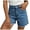 Sky Blue, variant on felwors Women's High Waist Beige Denim Shorts 2026 Trendy Raw Hem Stretchy Casual Shorts for Daily Vacation Wear（Grey， L）