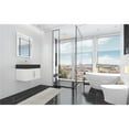 thumbnail image 5 of Amazon 24" White Wood Floating Vanity with Black Top and Gold Trim, 5 of 10