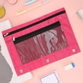 thumbnail image 5 of 5PCS Pouch Pencil Pouch 3 Ring Binder, Mesh Window, Pencil Case Pouch, Fabric Pencil Pouches Black Pencil Case Pencil Bags Pencil Bags With Zipper Zippered Pencil Pouch, 5 of 5