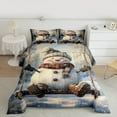 thumbnail image 3 of Manfei Kawaii Cute Snowman Bedding Comforter Set for Teen, Happy Holiday Twin Comforter Sets, Cartoon Rustic Festival Reversible Bedding Set, Breathable Home Decor, 2 Pieces, 3 of 9