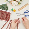 thumbnail image 4 of 19.69 Yards(18m) Christmas Polyester Lace Ribbon 2 Colors Scroll Braid Trim 2 Cards Wavy Ribbon Embellishment Polyester Garment for Sewing Gift Packaging, 4 of 9