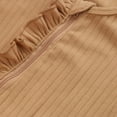 thumbnail image 5 of Franhais Newborn Infant One-piece Footed Pajamas Round Neck Zipper Footed Jumpsuit Solid Color Ruffle Nightclothes, 5 of 9