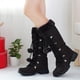 thumbnail image 1 of Botas de mujer con cordones y cremallera, botas de nieve, botas de algodón de felpa, zapatos cálidos de algodón puro, botas de caballero étnicas con bola de felpa Wmkox8yii ghj2317, 1 of 6