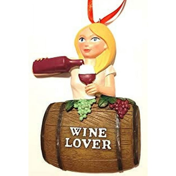 Wine Lover Female Blonde Ornament