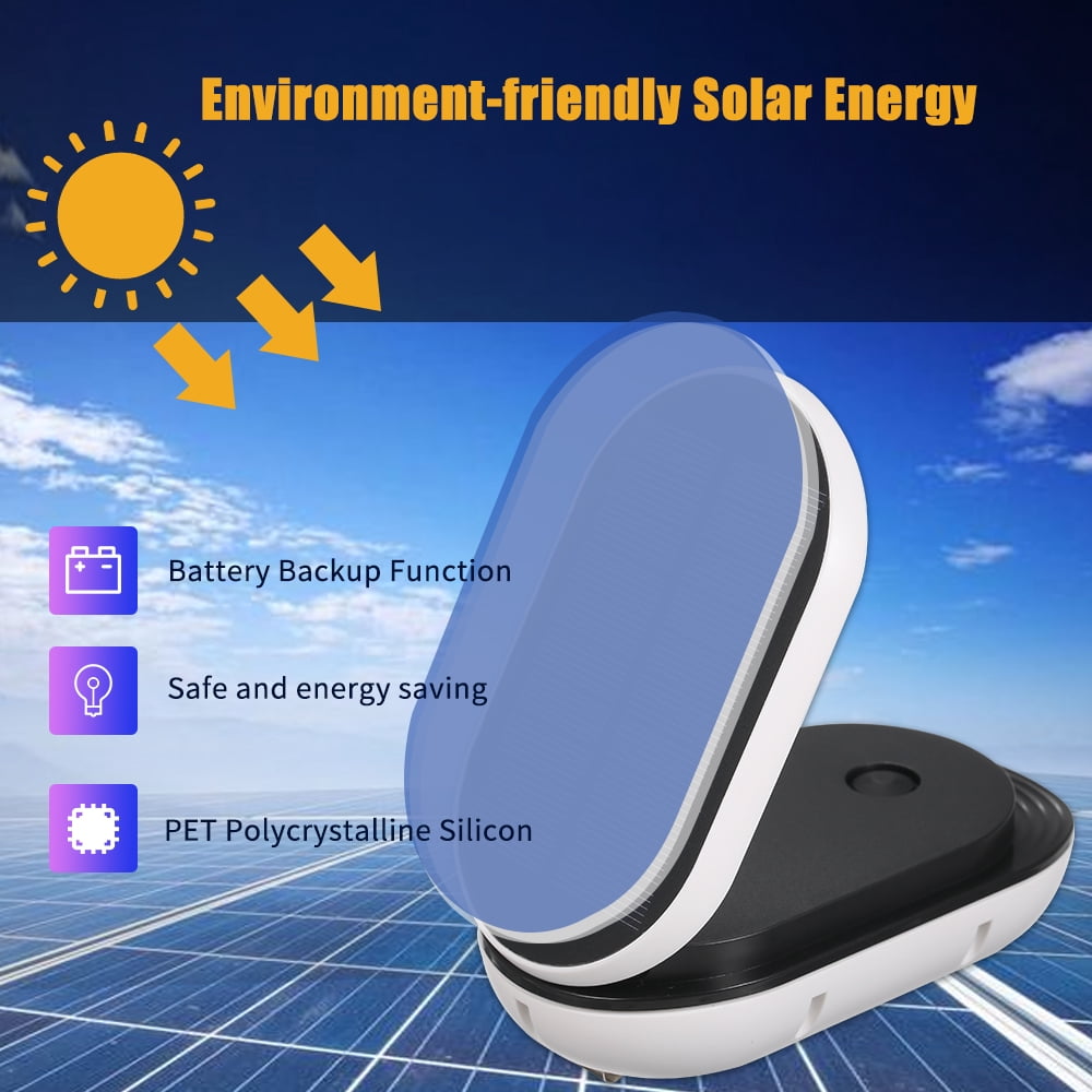 M Buder Solar Power Oxygen Pump Fish Tank Oxygenator, Aquarium Dual Outlet Air Pump Pond Aerator with Battery Backup, Quiet Operation, Includes Air Stones