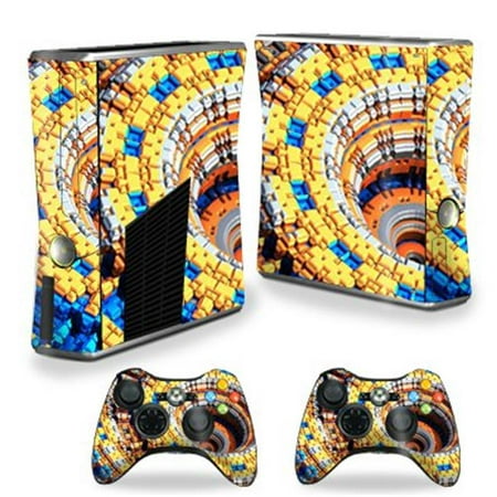 MightySkins XBOX360S-Fractal Science Skin Decal Wrap for Xbox 360 S Slim Plus 2 Controllers - Fractal Science Each Microsoft Xbox 360 S Slim Skin kit is printed with super-high resolution graphics with a ultra finish. All skins are protected with MightyShield. This laminate protects from scratching  fading  peeling and most importantly leaves no sticky mess guaranteed. Our patented advanced air-release vinyl guarantees a perfect installation everytime. When you are ready to change your skin removal is a snap  no sticky mess or gooey residue for over 4 years. This is a 8 piece vinyl skin kit. It covers the Microsoft Xbox 360 S Slim console and 2 controllers. You can t go wrong with a MightySkin. Features Hundreds of different designs Microsoft Xbox 360 S decal skin Microsoft Xbox 360 S case Microsoft Xbox 360 S skin Microsoft Xbox 360 S cover Microsoft Xbox 360 S decal Bonus Free matching wallpaper Quick and easy to apply Protect your Microsoft Xbox 360 S Slim from dings and scratchesSpecifications Design: Fractal Science Compatible Brand: Microsoft Compatible Model: Xbox 360 Slim Console - SKU: VSNS70296